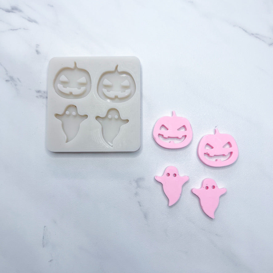 GHOST AND PUMPKIN QUAD MOLD