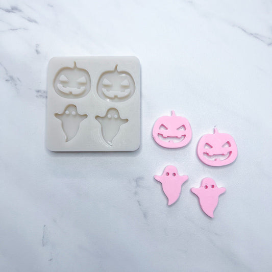 GHOST AND PUMPKIN QUAD MOLD