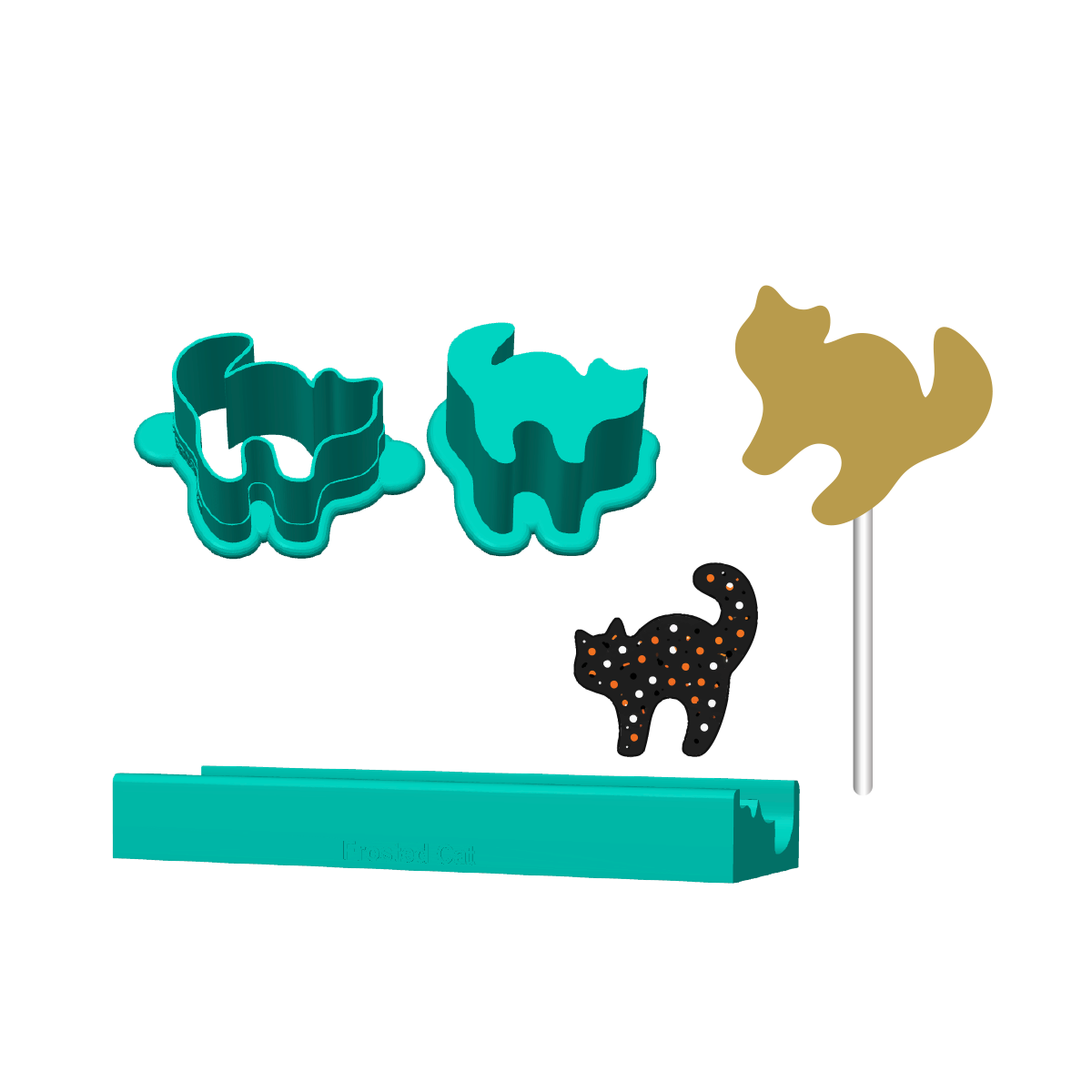 Halloween Frosted Animal Cake Pop Molds | Cutter, Popper, and Tray Options