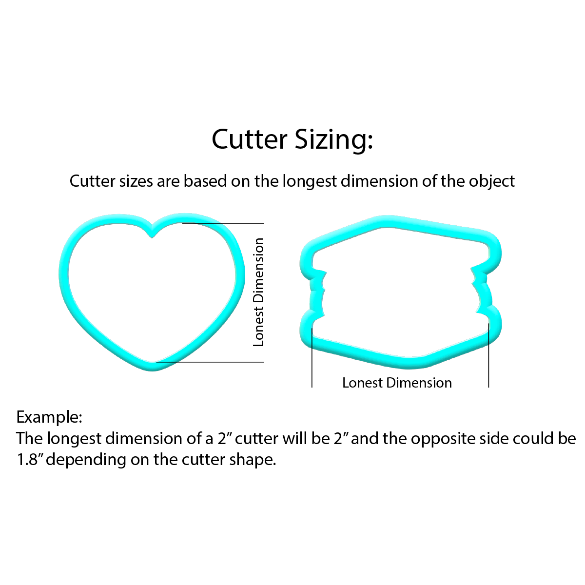 Chubby Heart Cross Cookie Cutters | With Imprint Cutter Option