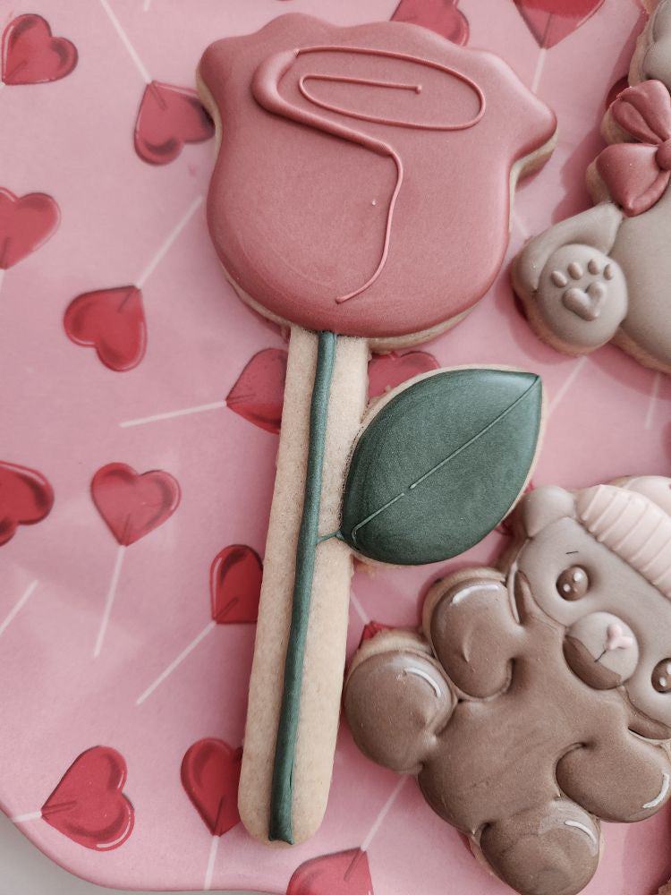 Long Stem Rose Bud Cookie Cutters