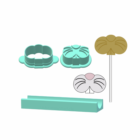 Bunny Face Cake Pop Mold |Deluxe Cutter, Popper, and Tray Option