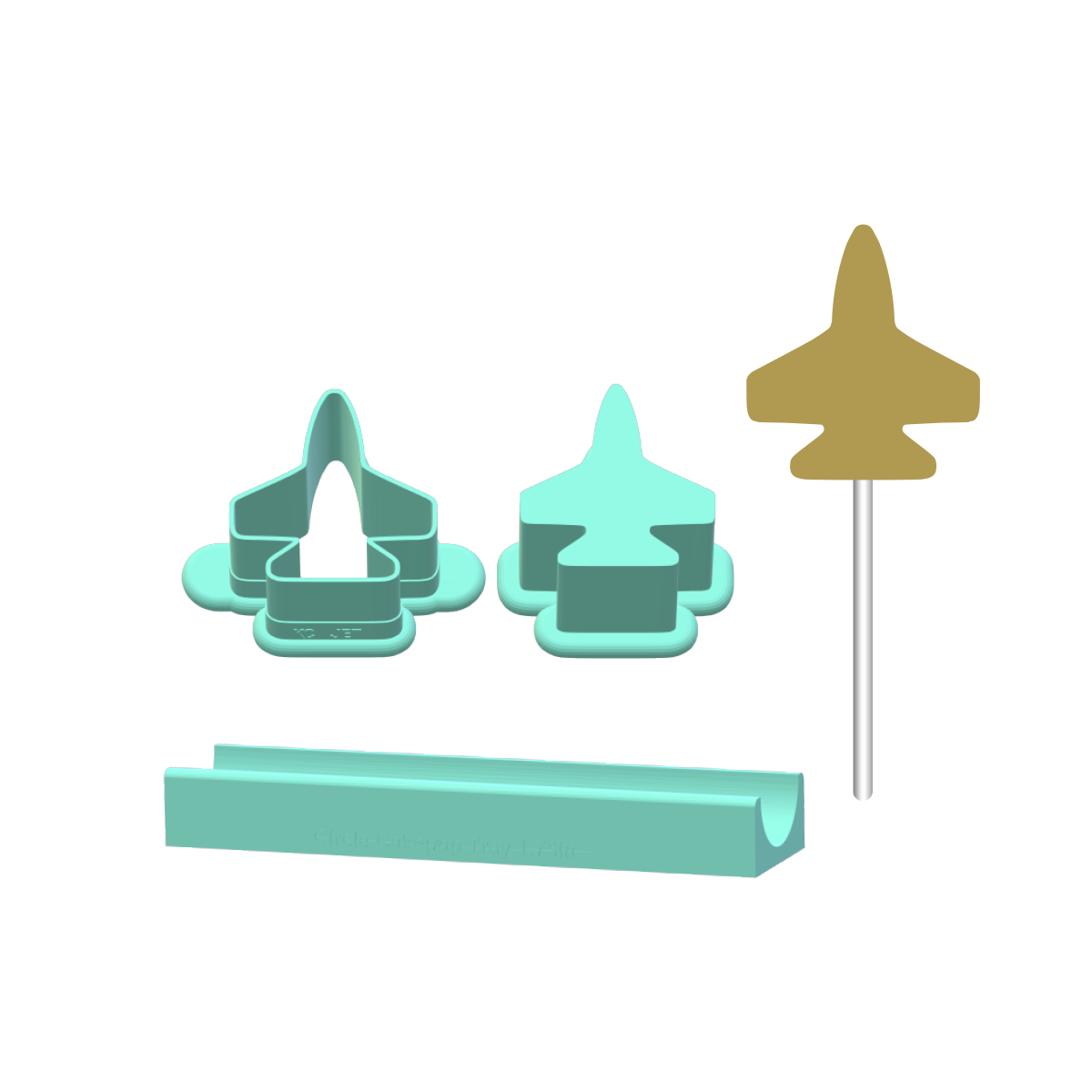 Jet Cake Pop Mold |Deluxe Cutter, Popper, and Tray Option
