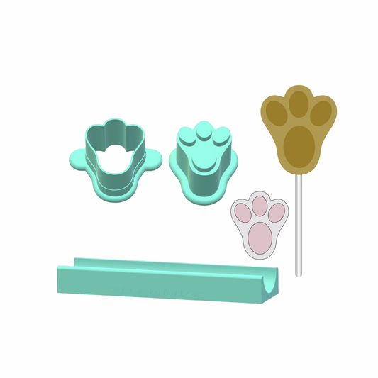 Bunny Foot Cake Pop Mold |Deluxe Cutter, Popper, and Tray Option