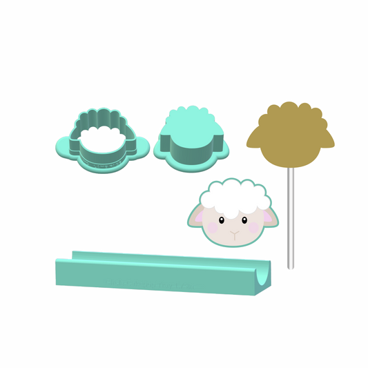 Lamb Face Cake Pop Mold |Deluxe Cutter, Popper, and Tray Option