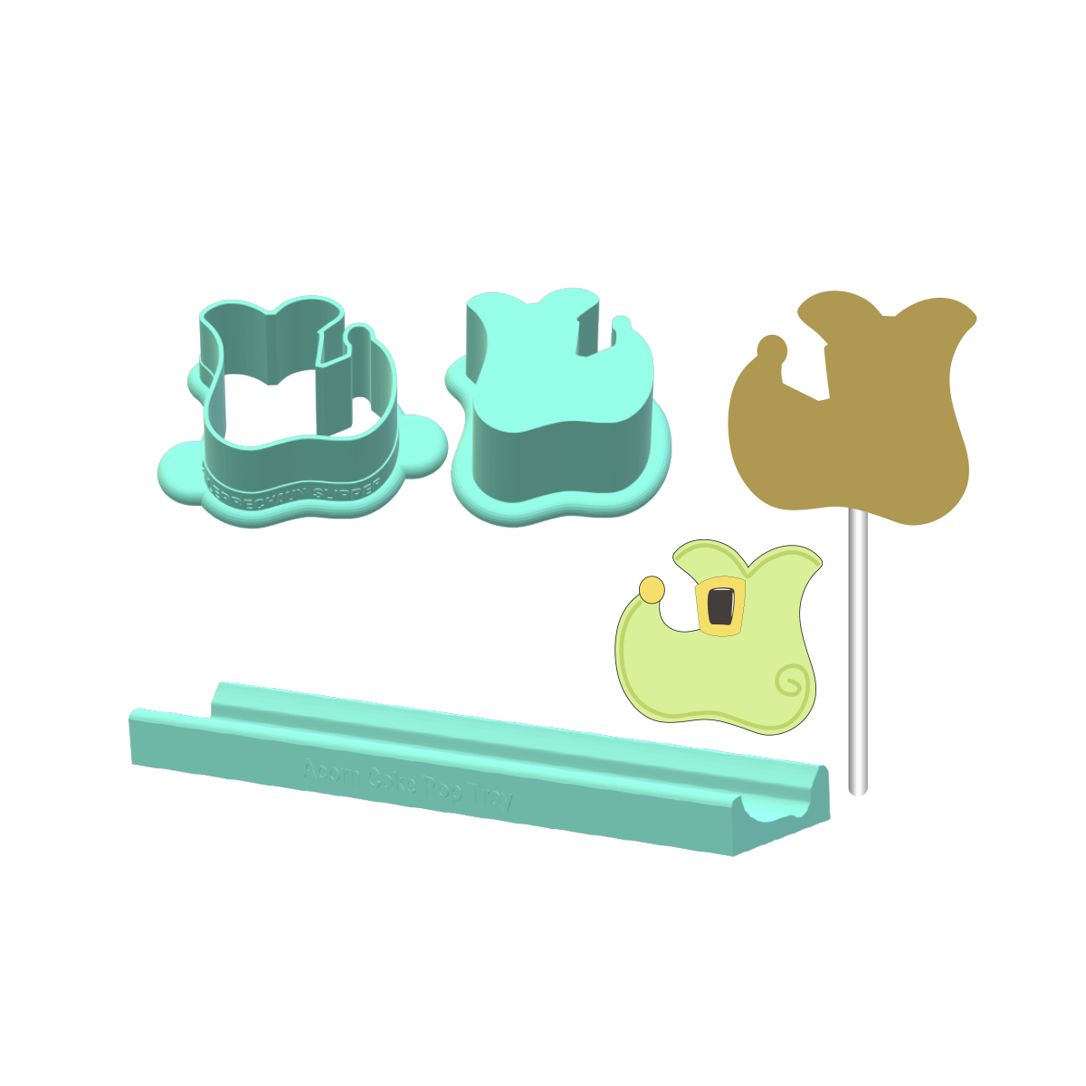 Leprechaun Slipper Cake Pop Mold |Deluxe Cutter, Popper, and Tray Option