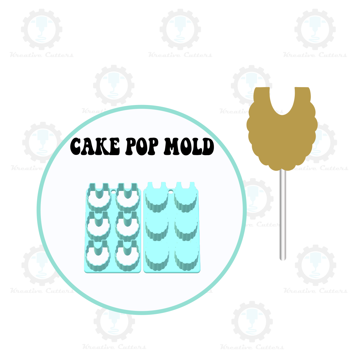 Baby Bib Cake Pop Mold | Single or Multi-popper