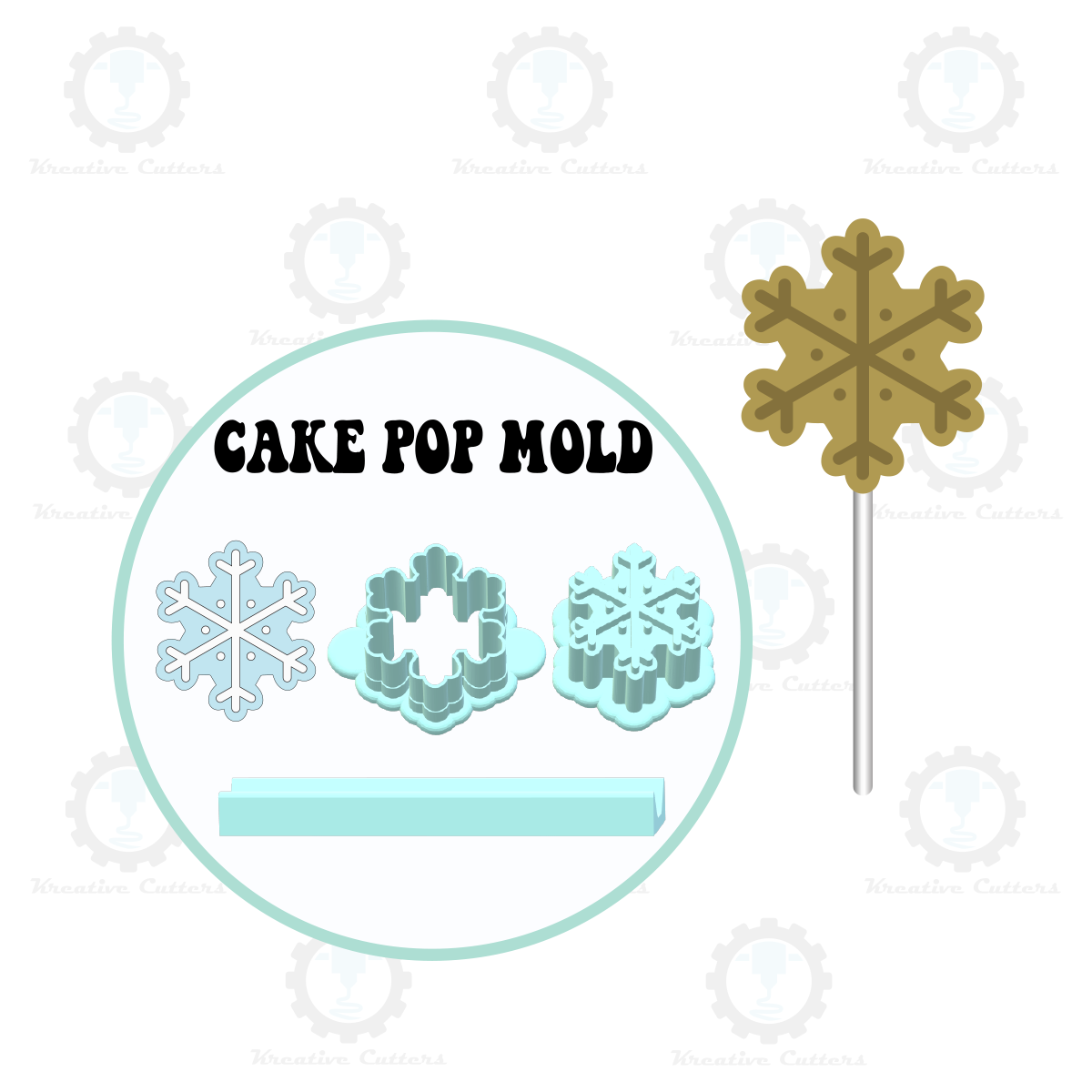 Snowflake Cake Pop Mold | Deluxe Cutter, Popper, and Tray Option