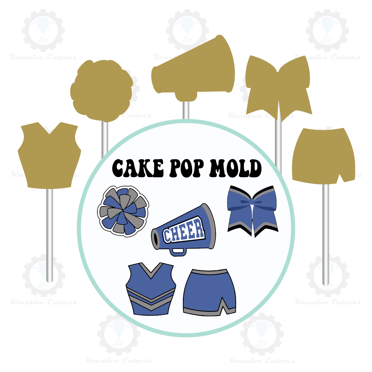 Cheer Cake Pop Molds | Deluxe Cutter, Popper