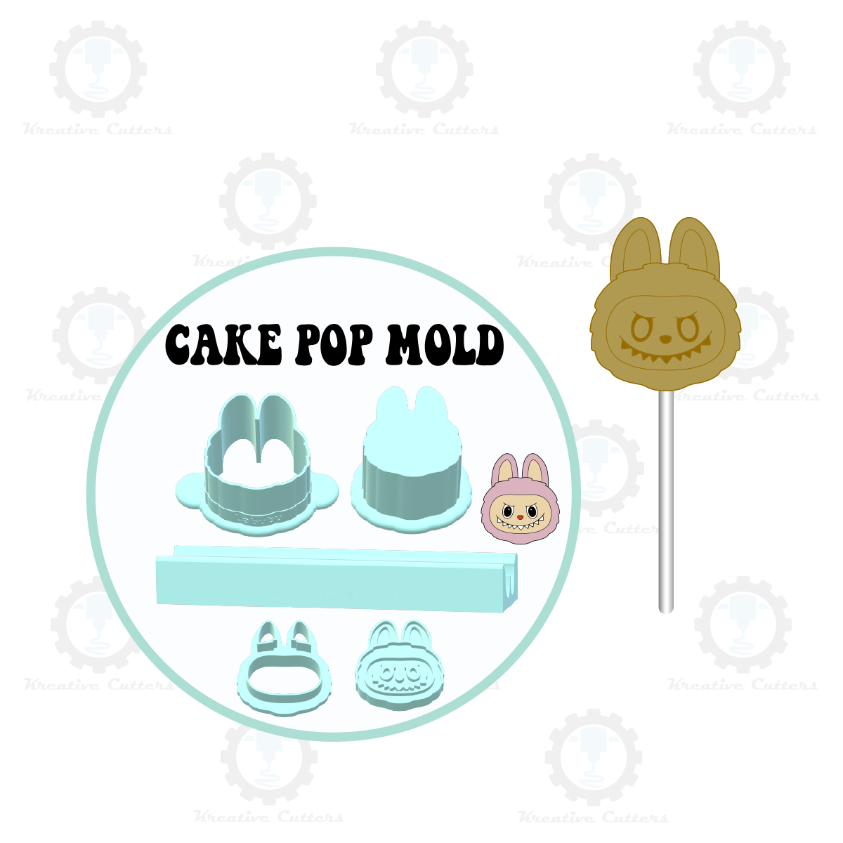 Fluffy Monster Cake Pop Mold | Deluxe Cutter, Popper, and Tray Option