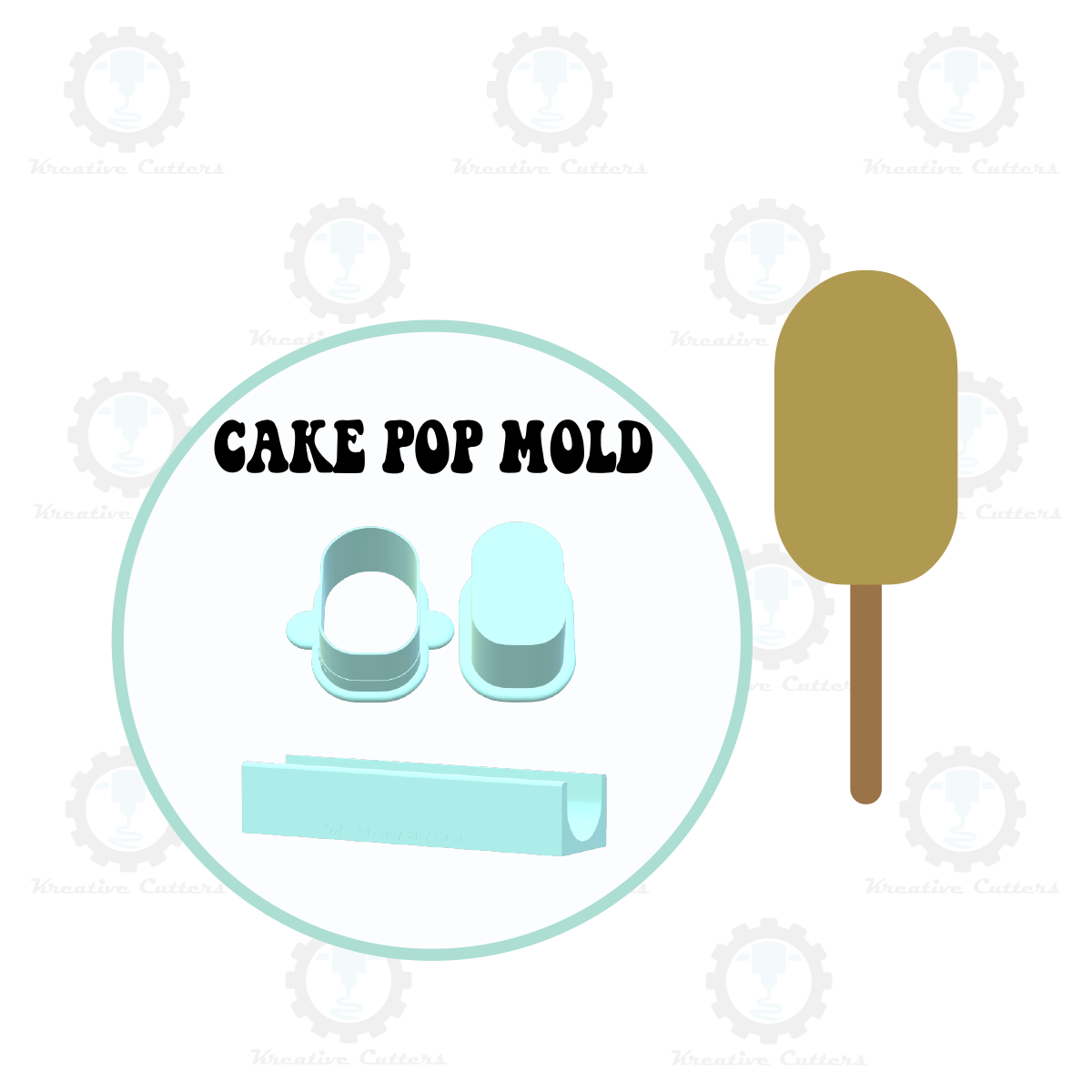 Cakesicle Mold | Large 3in x 1.75in Deluxe Cutter, Popper and Tray