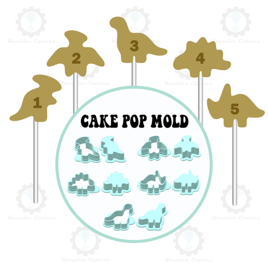 Dinosaur Cake Pop Molds | Deluxe Cutter, Popper