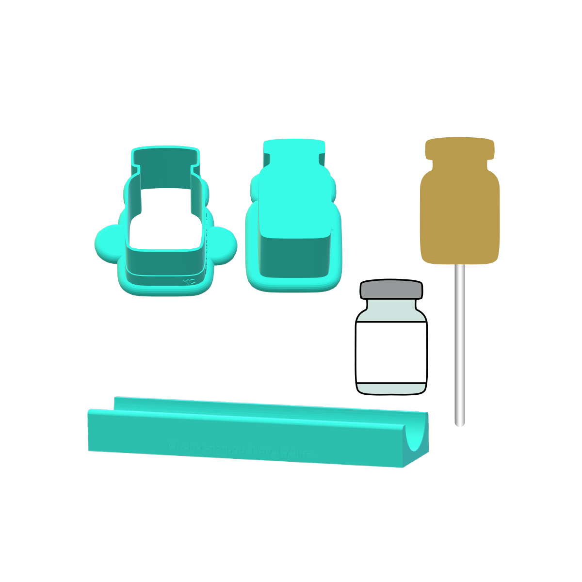 Botox Bottle Cake Pop Mold |Deluxe Cutter, Popper, and Tray Option
