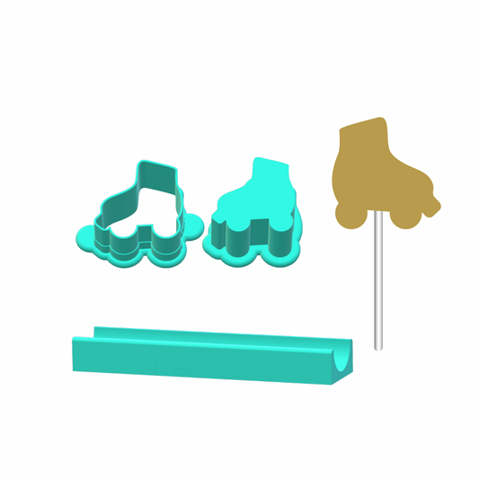 Roller Skate Cake Pop Mold |Deluxe Cutter, Popper, and Tray Option