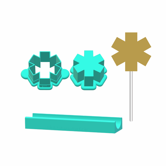 EMT Star of Life Cake Pop Mold |Deluxe Cutter, Popper, and Tray Option