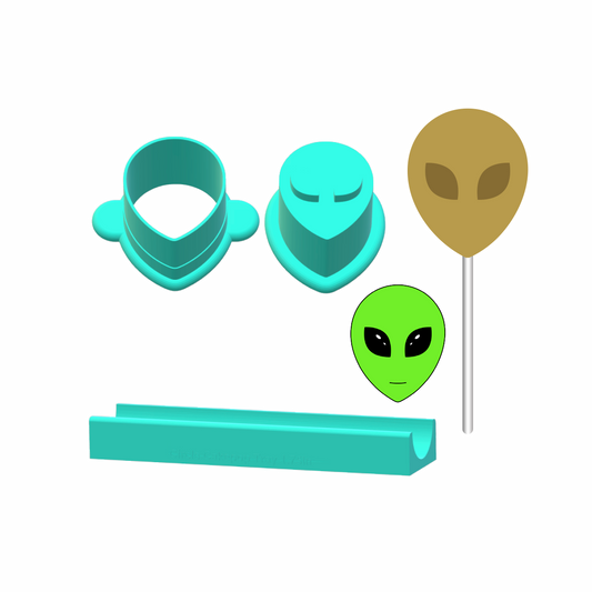 Alien Head Cake Pop Mold |Deluxe Cutter, Popper, and Tray Option