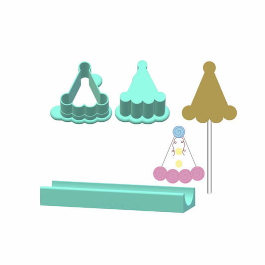 Party Hat Cake Pop Mold |Deluxe Cutter, Popper, and Tray Option
