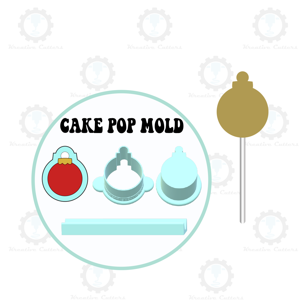 Christmas Ornament Cake Pop Mold | Deluxe Cutter, Popper, and Tray Option