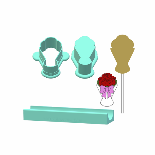 Bouquet Cake Pop Mold |Deluxe Cutter, Popper, and Tray Option