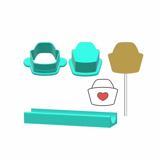 Nurse Hat Cake Pop Mold |Deluxe Cutter, Popper, and Tray Option