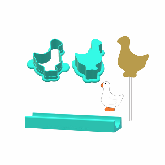 Goose Cake Pop Mold |Deluxe Cutter, Popper, and Tray Option