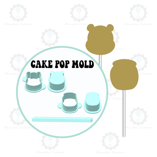 Honey Bear and Pot Cake Pop Mold | Deluxe Cutter, Popper, and Tray Option