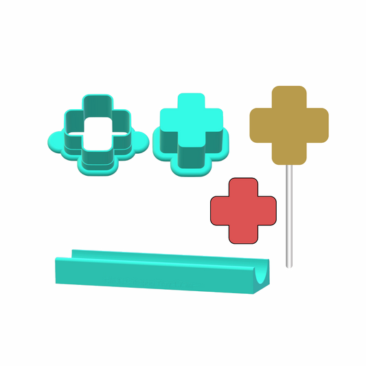 Nurse Cross Cake Pop Mold |Deluxe Cutter, Popper, and Tray Option