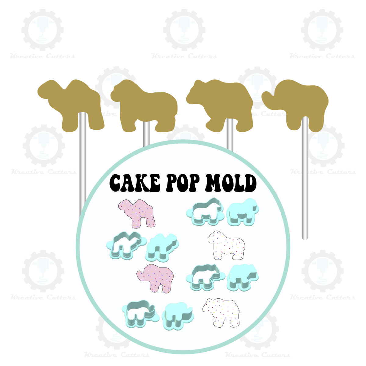 Circus Animals Cake Pop Molds | Deluxe Cutter & Popper