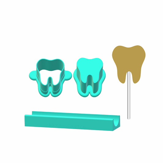 Tooth Cake Pop Mold |Deluxe Cutter, Popper, and Tray Option