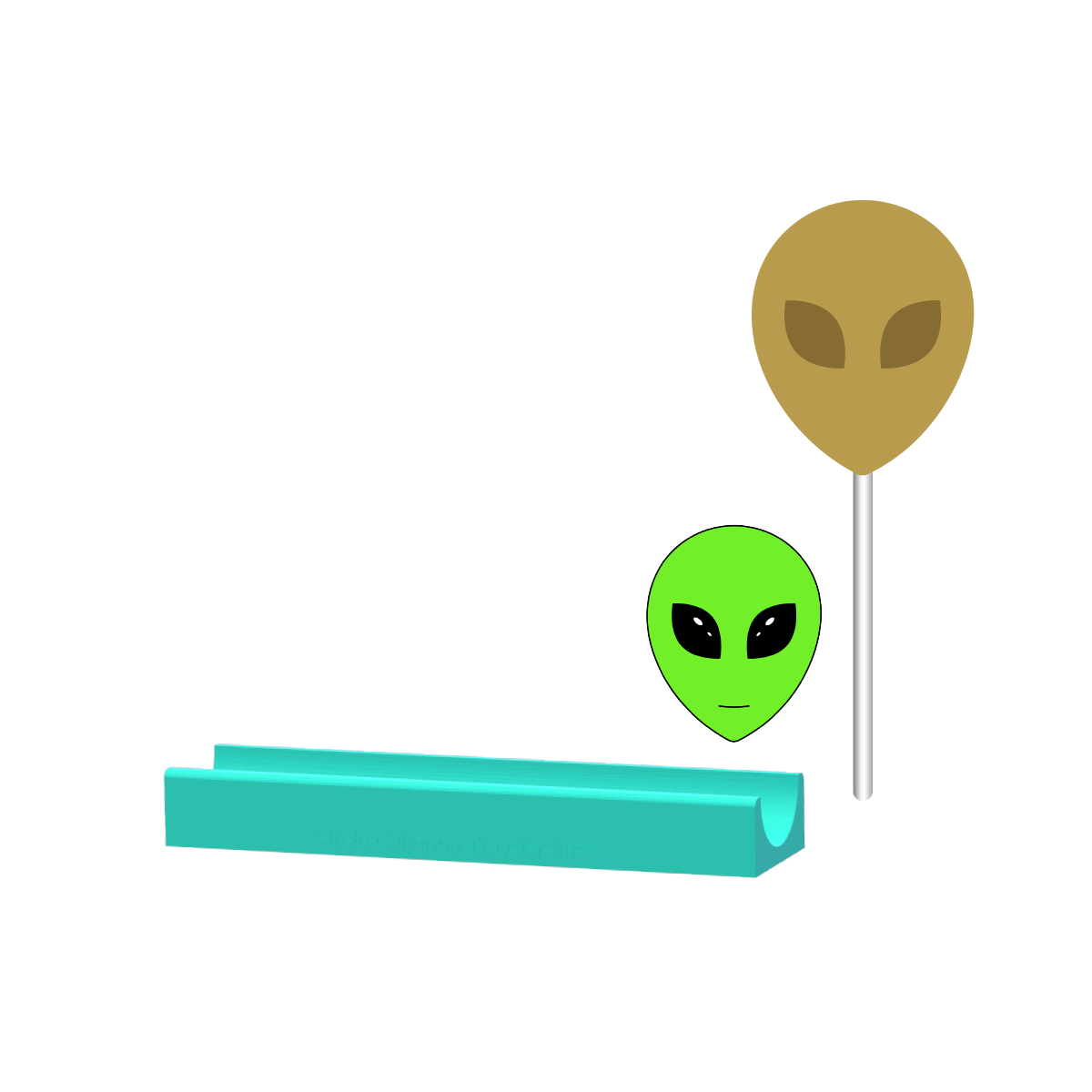 Alien Head Cake Pop Mold |Deluxe Cutter, Popper, and Tray Option