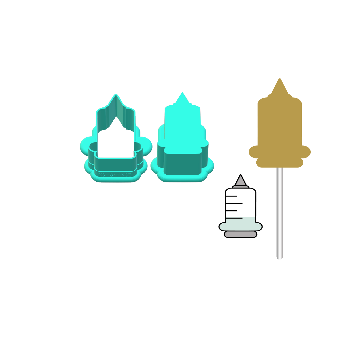 Syringe Cake Pop Mold |Deluxe Cutter, Popper, and Tray Option