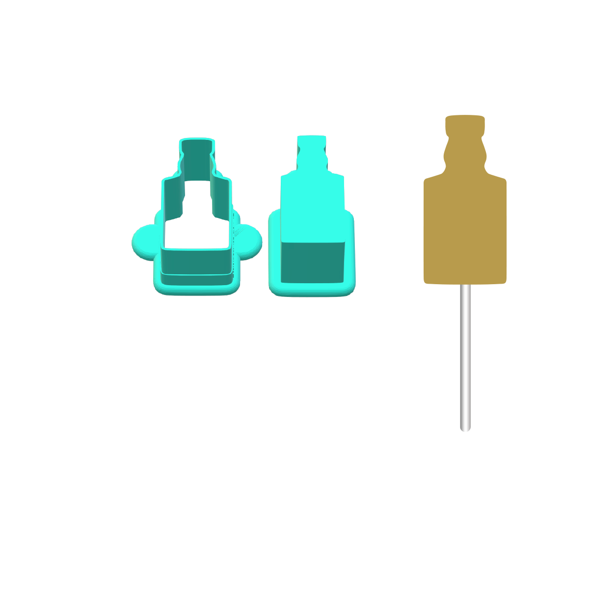 Whiskey Bottle Cake Pop Mold |Deluxe Cutter, Popper, and Tray Option