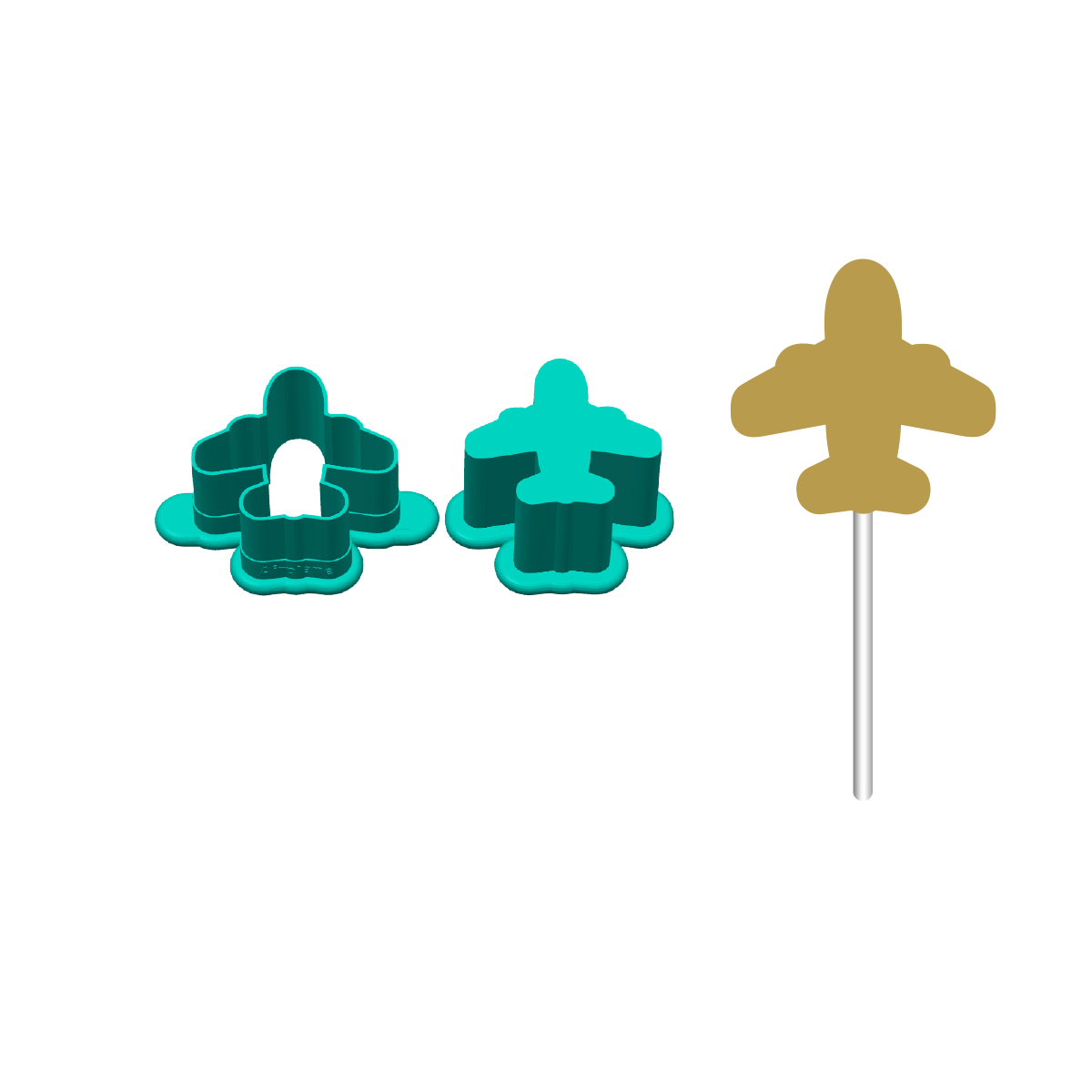 Airplane Cake Pop Mold | Deluxe Cutter, Popper, and Tray Option