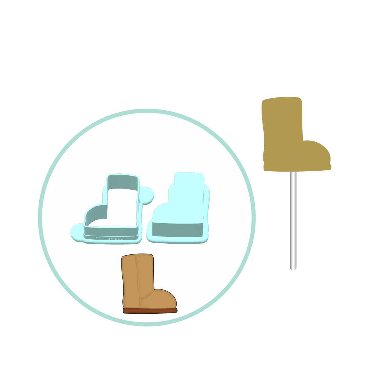 Winter Boot Cake Pop Mold | Deluxe Cutter, Popper