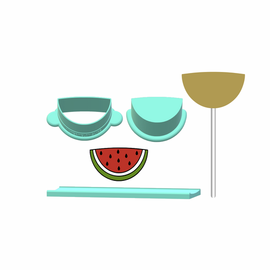Watermelon Slice Cake Pop Mold | Deluxe Cutter, Popper, and Tray Option
