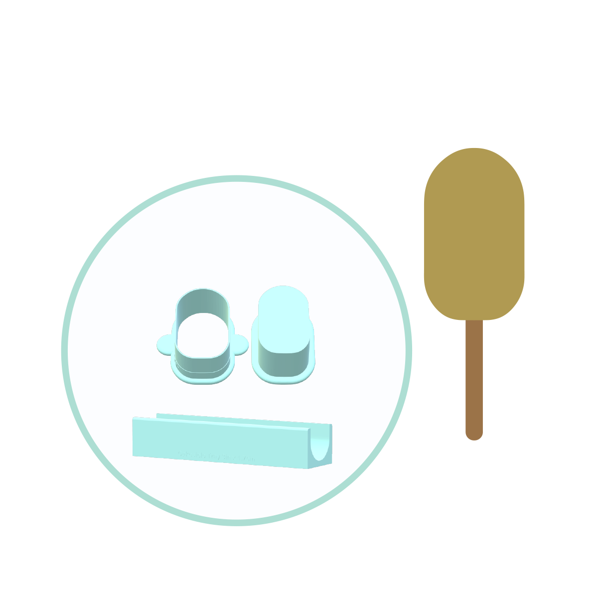 Cakesicle Mold | Large 3in x 1.75in Deluxe Cutter, Popper and Tray