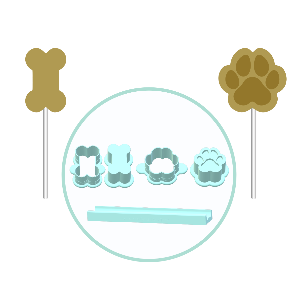 Dog Bone and Paw Cake Pop Molds