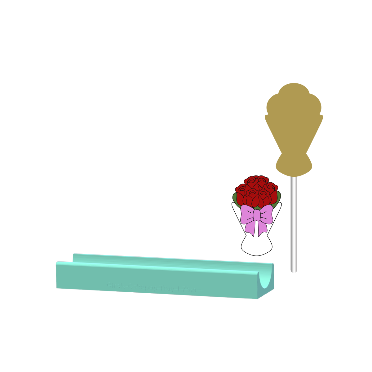 Bouquet Cake Pop Mold |Deluxe Cutter, Popper, and Tray Option