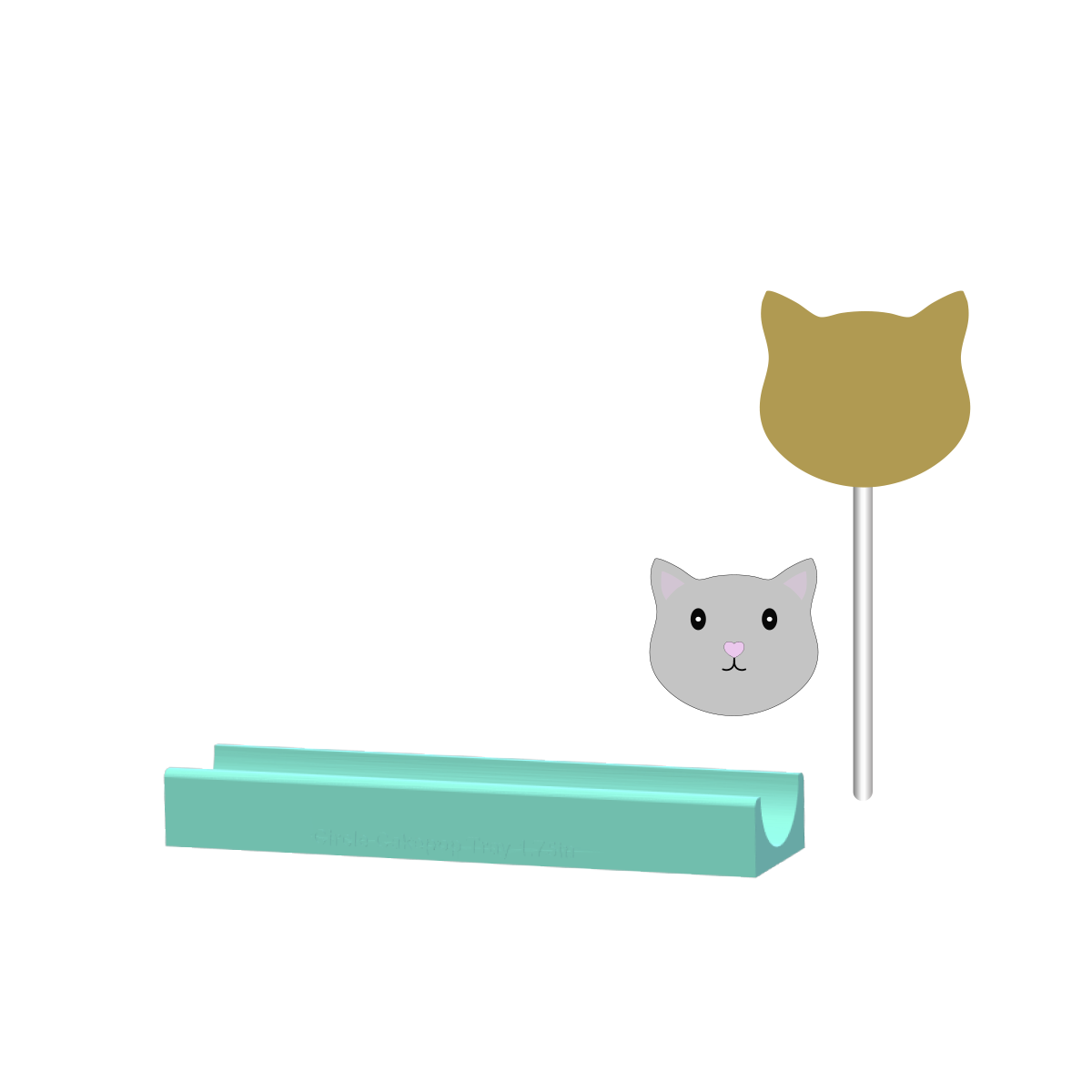 Cat Cake Pop Mold |Deluxe Cutter, Popper, and Tray Option