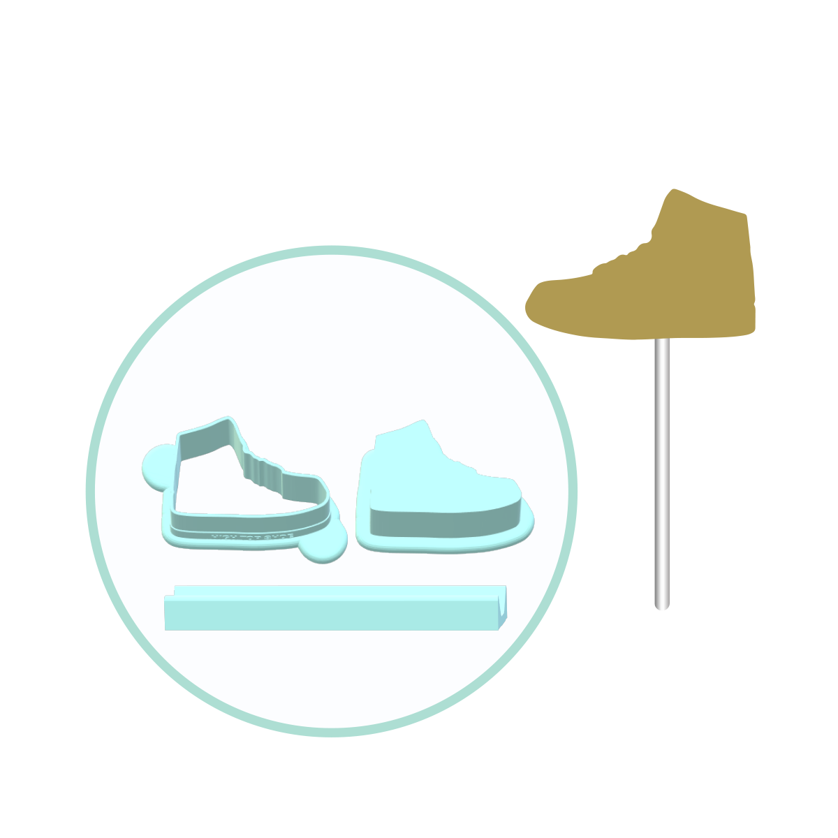 High Top Shoe Cake Pop Mold | Deluxe Cutter, Popper, and Tray Option