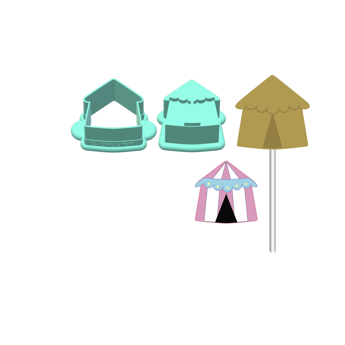 Circus Tent Cake Pop Mold |Deluxe Cutter, Popper, and Tray Option