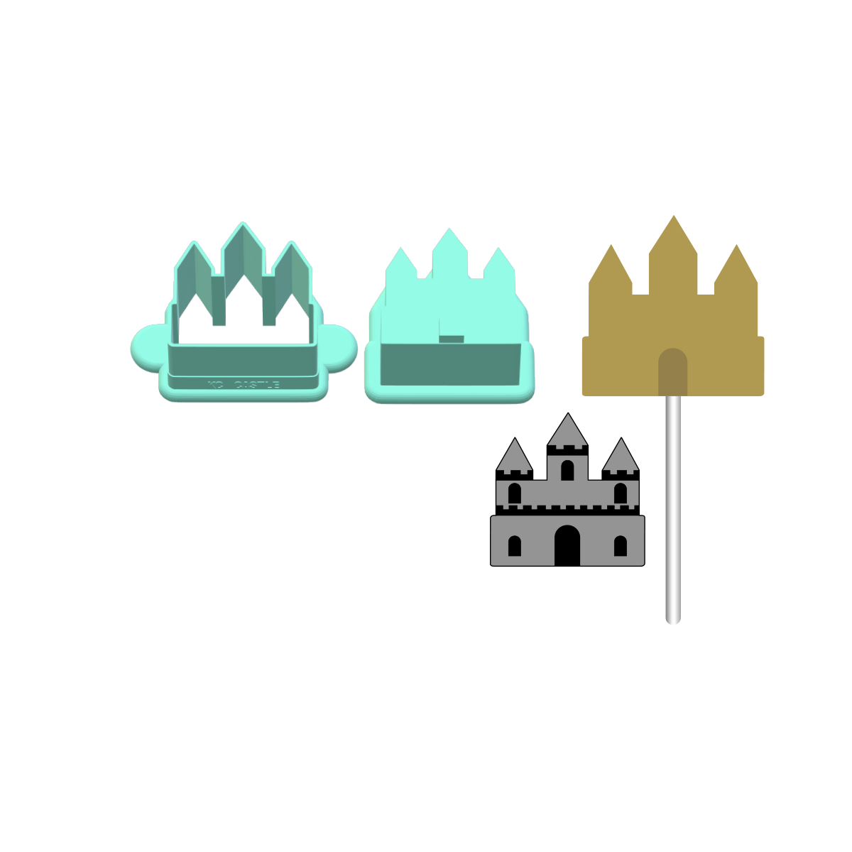 Castle Cake Pop Mold |Deluxe Cutter, Popper, and Tray Option