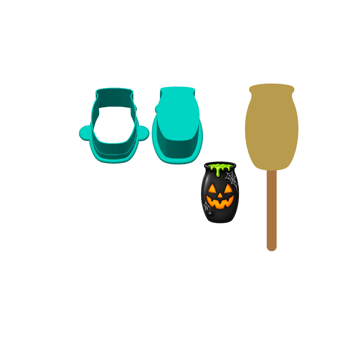 Cauldron Cakesicle Mold | Deluxe Cutter, Popper and Tray Options