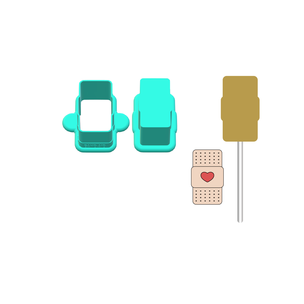 Band Aid Cake Pop Mold |Deluxe Cutter, Popper, and Tray Option