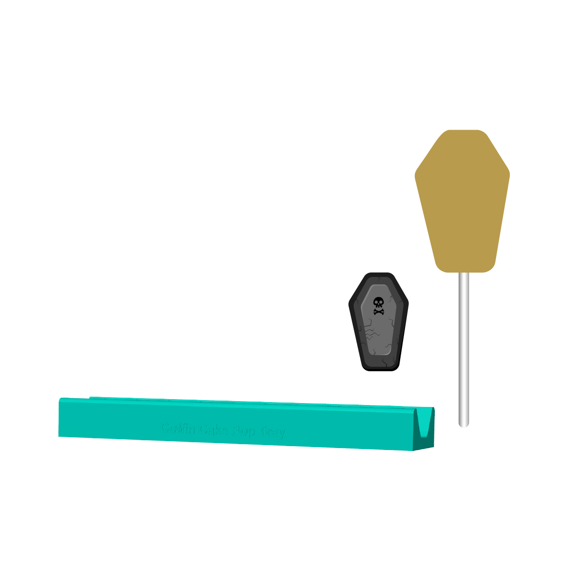 Coffin Cake Pop Mold | Deluxe Cutter, Popper, and Tray Option