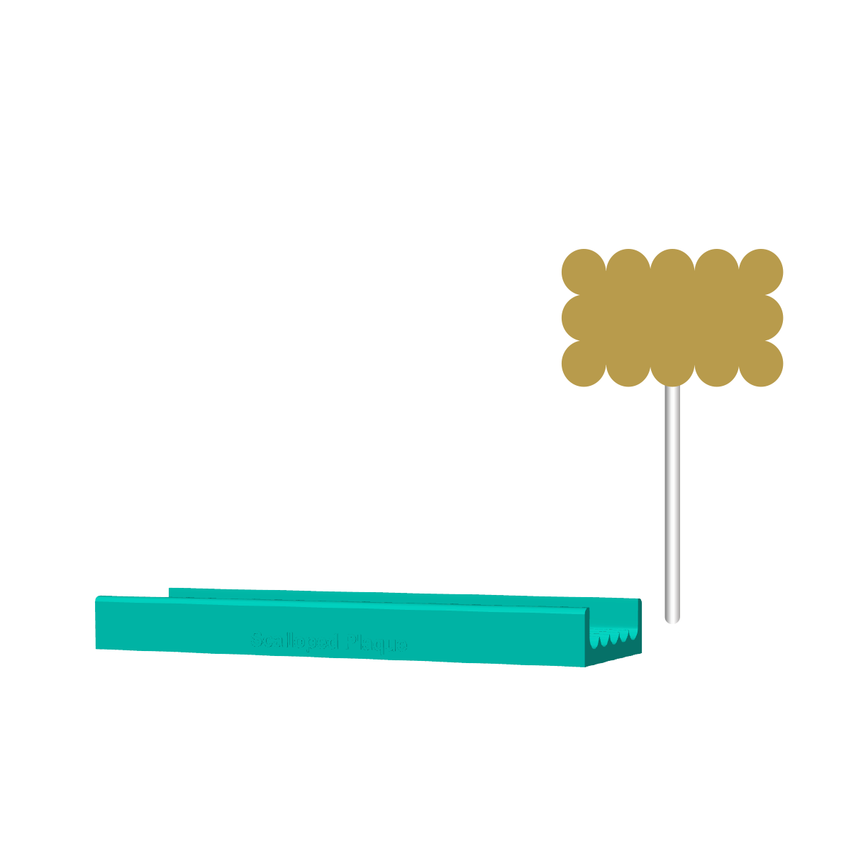 Scalloped Plaque Cake Pop Mold |Deluxe Cutter, Popper, and Tray Option