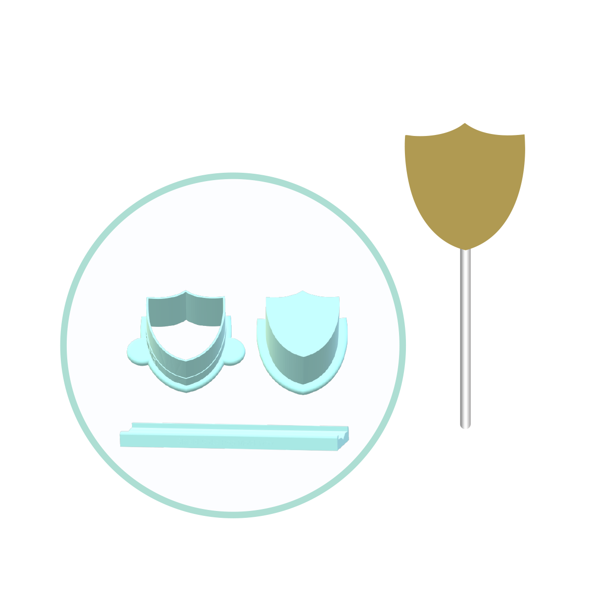 Shield Cake Pop Mold | Deluxe Cutter, Popper