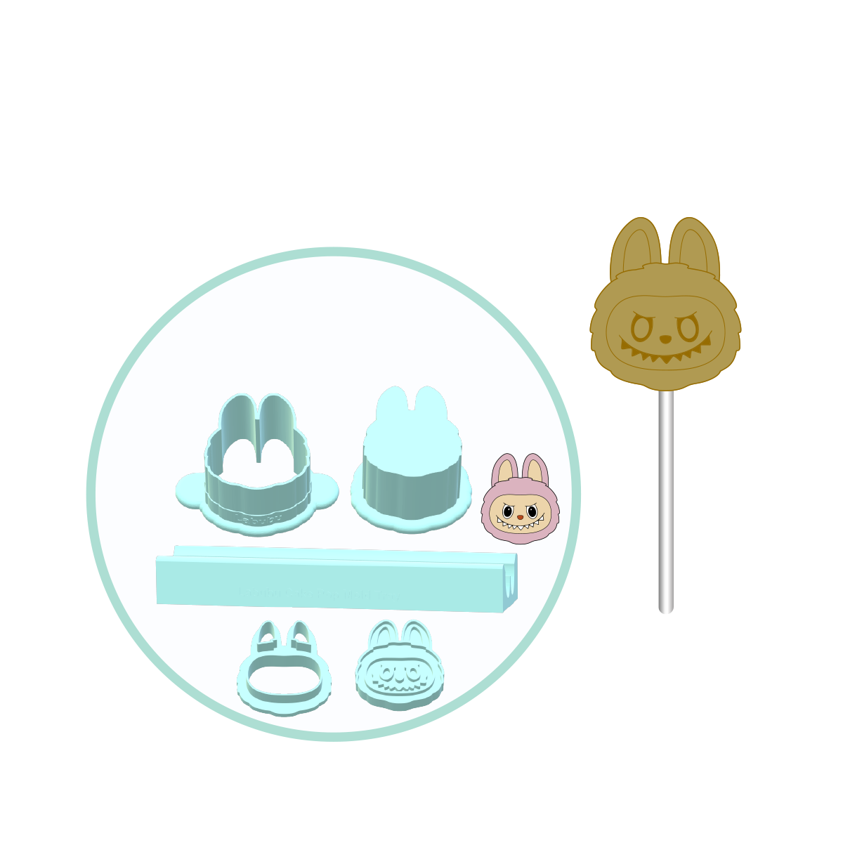 Fluffy Monster Cake Pop Mold | Deluxe Cutter, Popper, and Tray Option