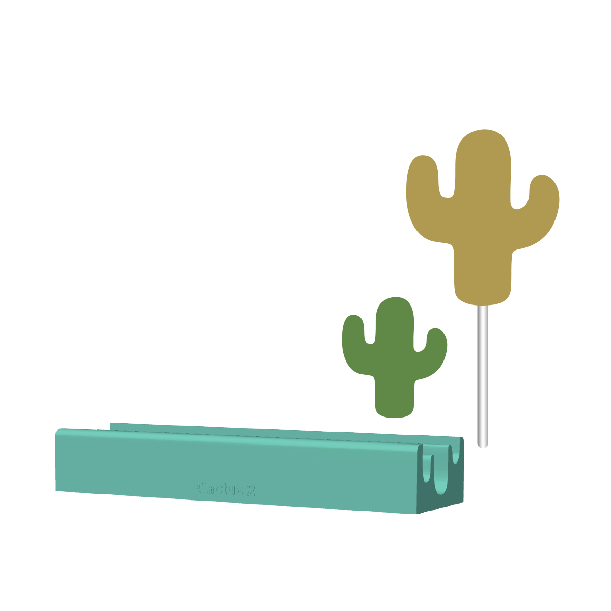 Cactus 2 Cake Pop Mold |Deluxe Cutter, Popper, and Tray Option