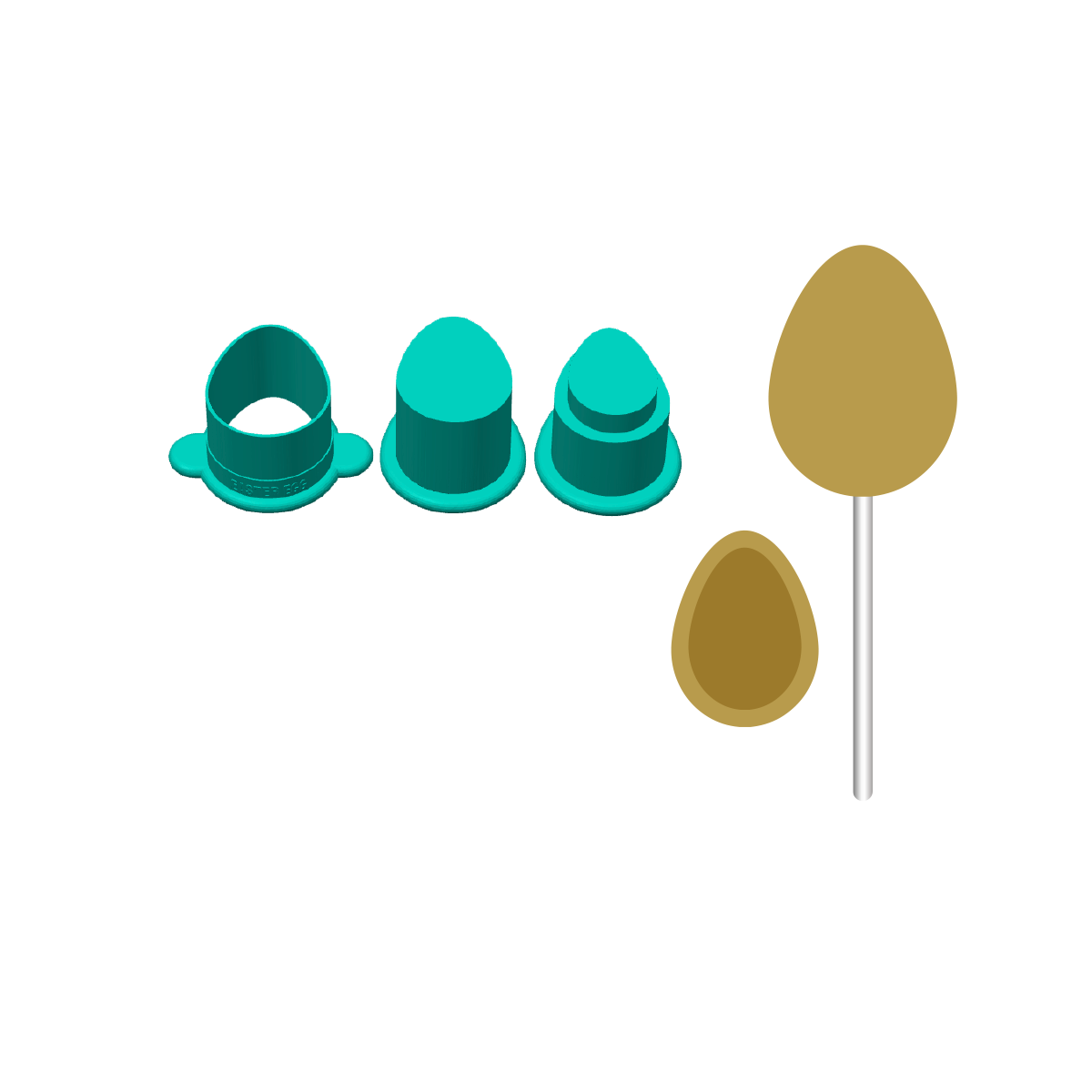 Stuffed Easter Egg Cake Pop Mold with Filling Embosser